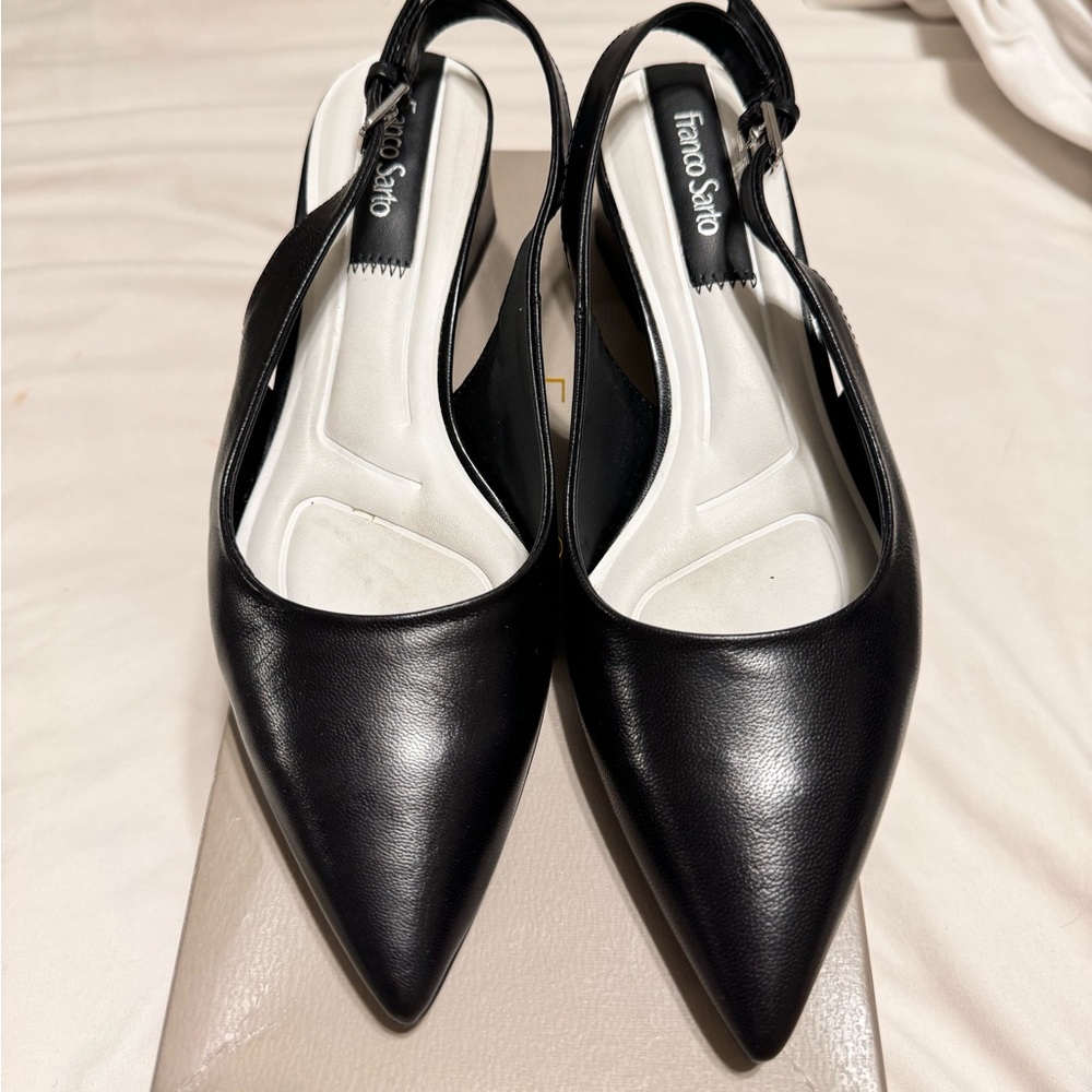 Franco Sarto Black Slingback Heels